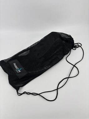 Phantom Aquatics Snorkel Set Mask Fins Dry Snorkel Mesh Bag Adult Black